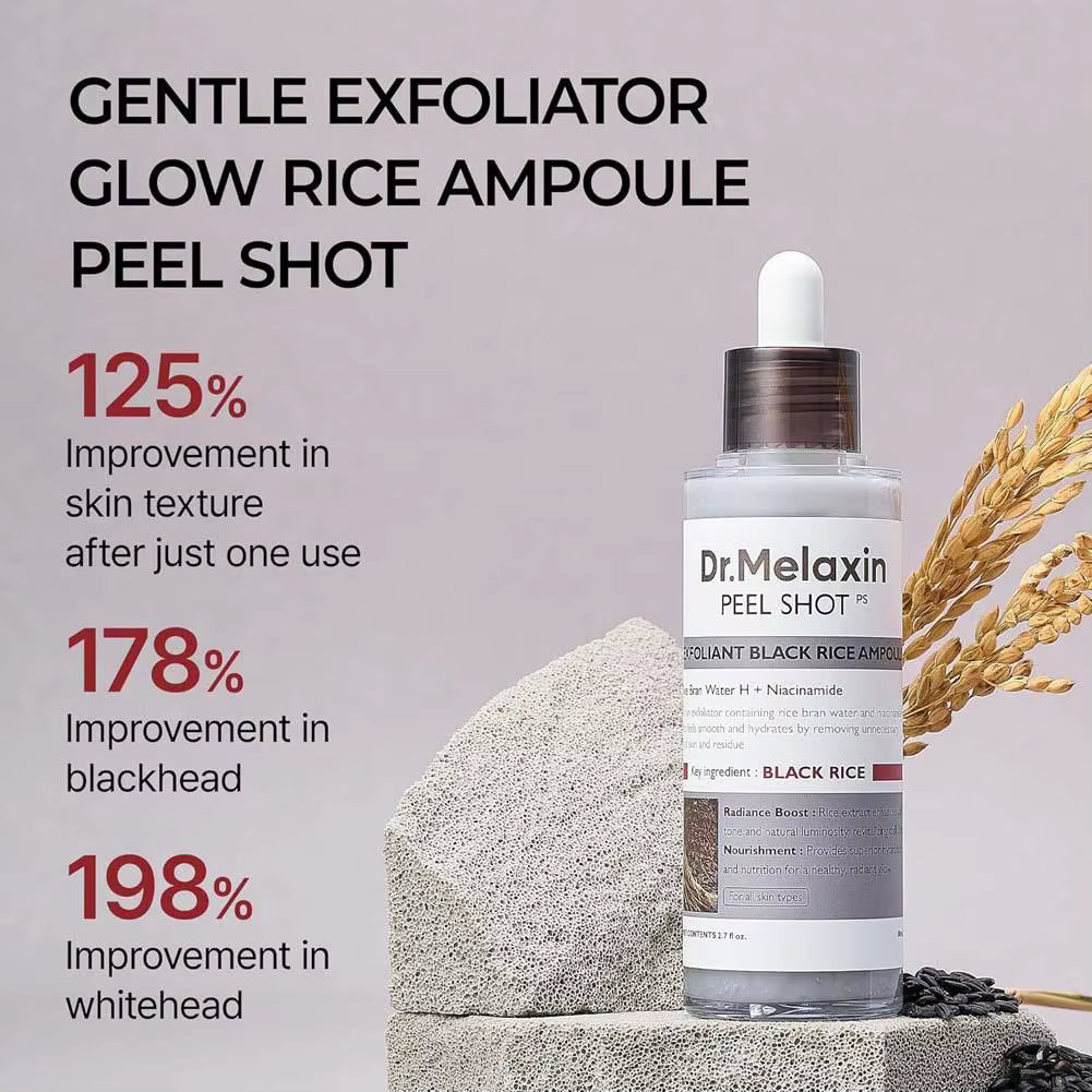 Korean Dr.Melaxin Rice Exfoliating Essence Moisturizing Peel Shot 80ml